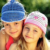 Ажурная кепка и шапочка с сердечками Ажурная кепка и шапочка с сердечками