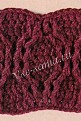 Узор крючком - бордовые косы