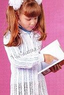 Детский белый ажурный жакет