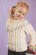 Белый пуловер на девочку