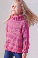 Розовый пуловер для девочки