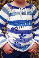 Пуловер спицами «Морская звезда»