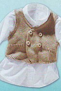 Бежевый жилет на ребенка
