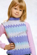 Жилетка для девочки с жаккардом