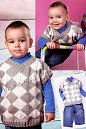 Жилет с ромбами для ребенка
