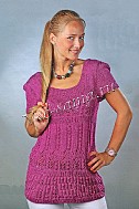 Ажурная туника цвета фуксии