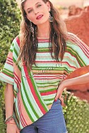 Ультрамодное пончо в полоску