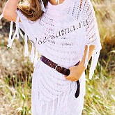 Ажурное пончо с косой Ажурное пончо с косой