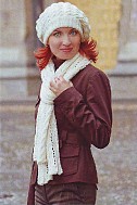 Берет и шарф на спицах