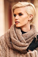 Светло-коричневый шарф-хомут