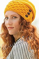 Шапочка спицами «Солнечные соты»