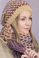 Шапка с фантазийным узором