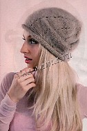 Серая шапочка из мохера