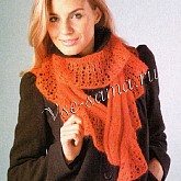 Длинный ажурный шарфик Длинный ажурный шарфик