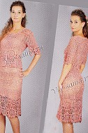 Коралловый костюм крючком
