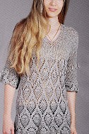 Серебристая туника крючком