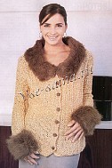 Кардиган украшенный мехом - Скромное обояние