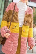 Кардиган платочной вязкой