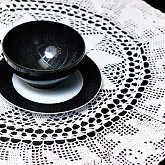 Ажурная скатерть с котятами Ажурная скатерть с котятами