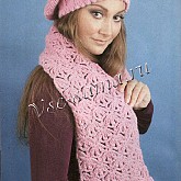 Розовый берет и ажурный шарф Розовый берет и ажурный шарф