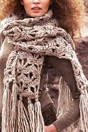 Шарф с кистями