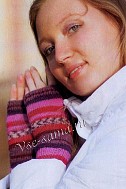 Митенки из секционно окрашенной пряжи