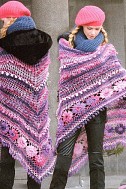 Шаль крючком - секционка