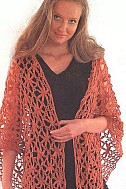 Ажурная коричневая шаль