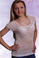 Ажурный пестрый топ