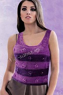 Фиолетовый топ с цветами