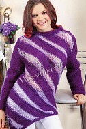Фиолетовый асимметричный пуловер