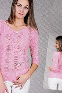 Розовый пуловер из хлопка