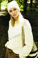 Пуловер с поперечной кокеткой