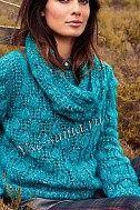 Пуловер и снуд с шишечками