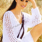 Пуловер из сетчатого узора Пуловер из сетчатого узора