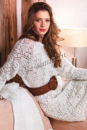 Ажурное платье спицами