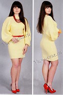 Нарядное платье спицами