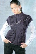 Топ спицами с косами