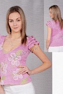 Майка с вышитыми цветами