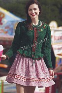 Зелёный жакет с вышивкой