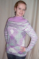 меланжевая кофта