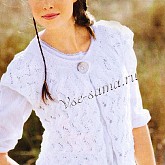 Белый жакет с короткими рукавами Белый жакет с короткими рукавами