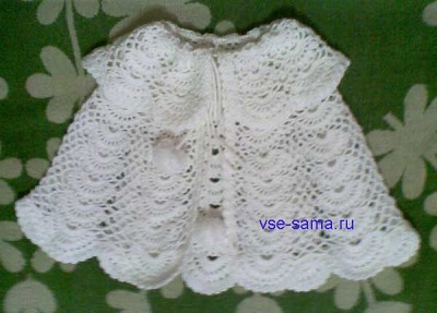 Детское белое пончо