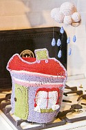 Грелка на чайник «домик» спицами и саше «тучка»