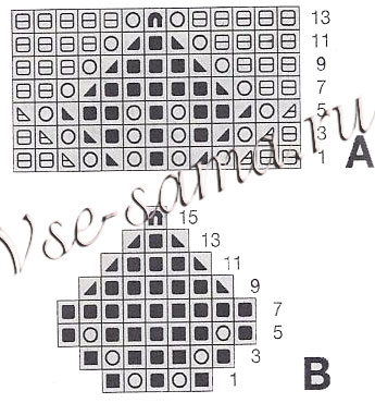 Схемы для вязания гольф с подвязками