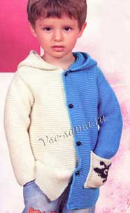 Двухцветный жакет с капюшоном, фото Двухцветный жакет с капюшоном, фото