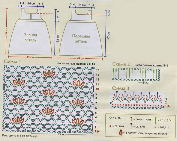 схема вязания сарафана схема вязания сарафана