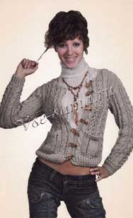 Кофта с карманами и гольф Кофта с карманами и гольф