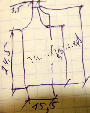 Яркий костюмчик для девочки, мини-выкройка