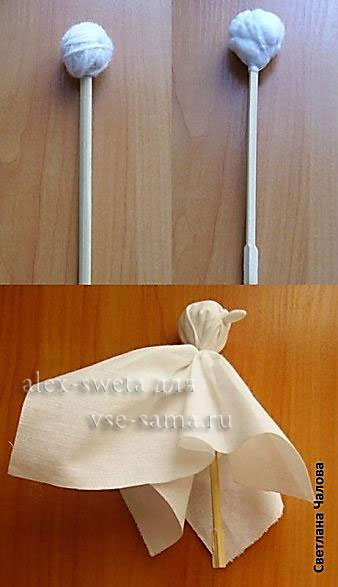 МК - Тряпичная кукла Баба Яга в ступе, 4 МК - Тряпичная кукла Баба Яга в ступе, 4